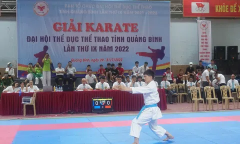 Khai mạc giải Karate Đại hội Thể dục - Thể thao tỉnh Quảng Bình lần thứ IX năm 2022