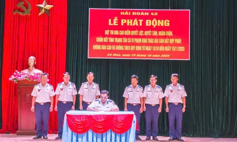 Hải đoàn 42 phát động đợt thi đua cao điểm ngăn chặn, chấm dứt tàu cá vi phạm khai thác IUU