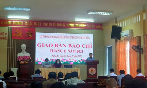 Nghệ An: Hội nghị giao ban báo chí tháng 11/2021