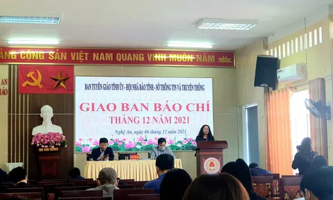Nghệ An: Hội nghị giao ban báo chí tháng 12/2021