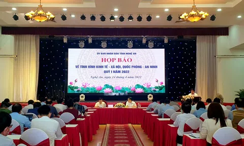 Nghệ An: Họp báo tình hình kinh tế - xã hội, quốc phòng - an ninh Quý I năm 2022