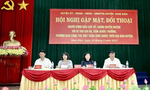Huyện Nam Đàn (Nghệ An): Gặp mặt, đối thoại giữa người đứng đầu cấp ủy, chính quyền với cán bộ khối, xóm