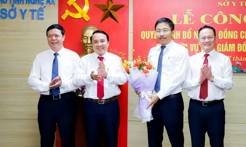 Công bố quyết định bổ nhiệm Phó Giám đốc Sở Y tế Nghệ An
