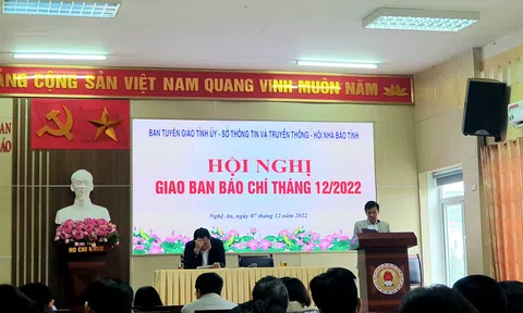 Nghệ An: Hội nghị giao ban báo chí tháng 12/2022