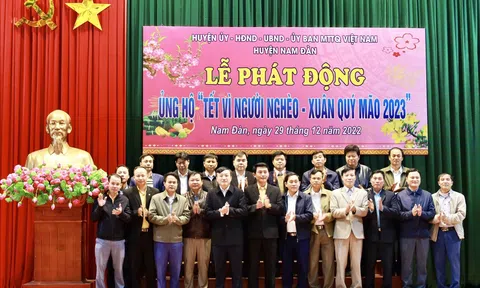 Nam Đàn (Nghệ An): Gần 1,4 tỷ đồng ủng hộ tại lễ phát động “Tết vì người nghèo - Xuân Qúy Mão 2023”