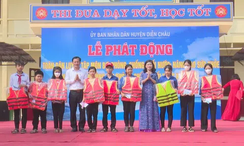 Nghệ An: Huyện Diễn Châu phát động phong trào toàn dân luyện tập môn bơi, phòng chống đuối nước năm 2023