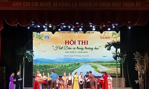 Nghệ An: Huyện Nam Đàn giành giải Nhất Hội thi “hát dân ca trong trường học”