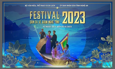 Chương trình nghệ thuật “Ví Giặm - Tinh hoa tỏa sáng” mở màn khai mạc Festival dân ca Ví, Giặm Nghệ Tĩnh năm 2023