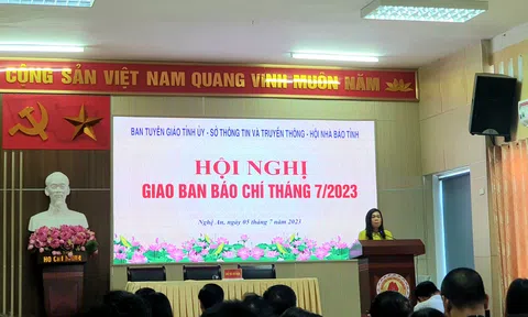 Nghệ An: Hội nghị giao ban báo chí tháng 7/2023