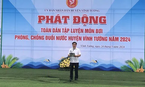 Vĩnh Tường (Vĩnh Phúc): Phát động toàn dân tập luyện môn Bơi phòng, chống đuối nước năm 2024