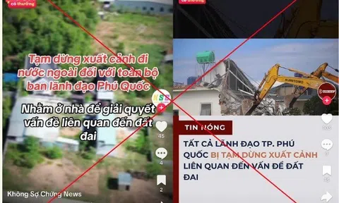 Kiên Giang: Nâng cao cảnh giác trước thông tin sai sự thật vụ dừng giải quyết cho lãnh đạo Tp. Phú Quốc đi nước ngoài