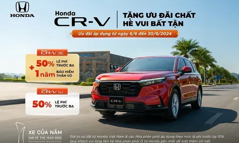 Chương trình khuyến mại của các dòng xe ô tô Honda trong tháng 6 năm 2024 cho các dòng xe: Honda CR-V L/G, Honda City, Honda Accord