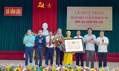 Lộc Hà (Hà Tĩnh): Nhà lưu niệm Mai Hòe đón nhận bằng di tích lịch sử văn hóa cấp tỉnh