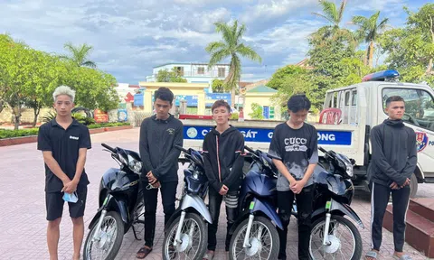 Hà Tĩnh: Nhóm thanh niên chạy xe “bốc đầu” bị lực lượng Công an xử lý