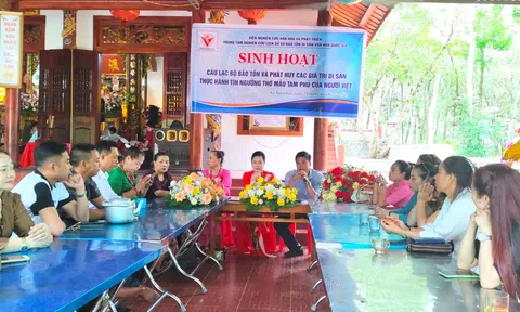 Sinh hoạt CLB Bảo tồn và Phát huy các giá trị di sản Thực hành tín ngưỡng thờ Mẫu Tam phủ tại đền Tam Lang