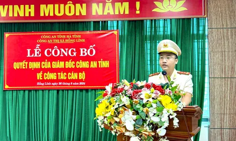 Hà Tĩnh: Đại úy Hoàng Tùng Lâm làm Phó Trưởng Công an thị xã Hồng Lĩnh