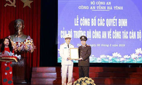 Hà Tĩnh: Trưởng Ban nội chính Tỉnh ủy làm Giám đốc Công an tỉnh