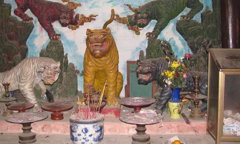 Phụng thờ thần Hổ trong điện thờ Đạo Mẫu