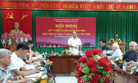 Vĩnh Phúc: Lấy ý kiến bài văn khắc trên bia đá tổng ở Văn miếu