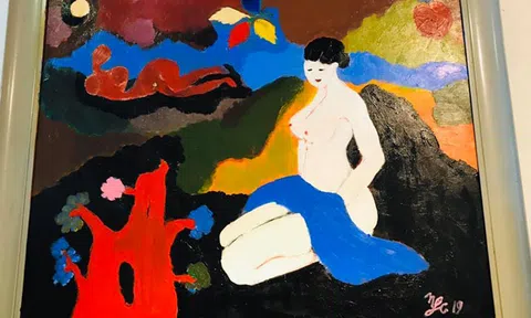 Thăm phòng tranh của nhà văn Nguyễn Đình Chính