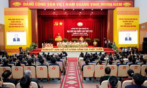 Nghệ An: Khai mạc Đại hội Đại biểu lần thứ XIX, nhiệm kỳ 2020 - 2025