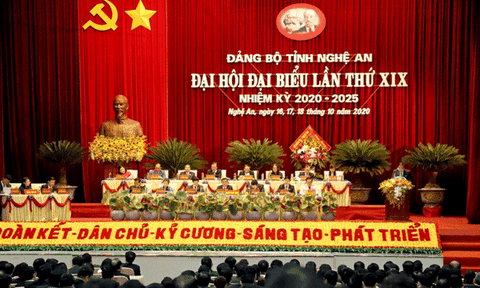 Bế mạc Đại hội Đảng bộ tỉnh Nghệ An khóa XIX nhiệm kỳ 2020 - 2025