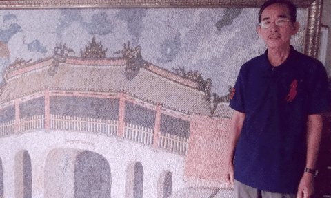 "Lão gàn" biến vỏ ốc thành những tác phẩm tranh ốc độc đáo