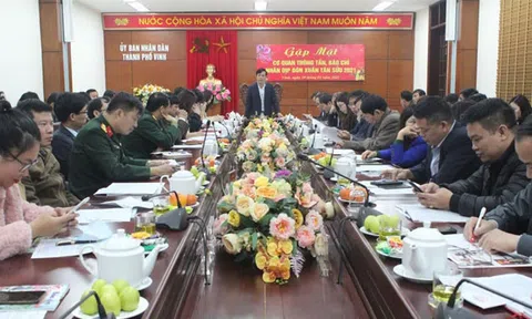 TP. Vinh gặp mặt các cơ quan báo chí nhân dịp đón Xuân Tân Sửu 2021 