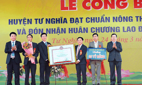 Huyện Tư Nghĩa (Quảng Ngãi) đạt chuẩn nông thôn mới