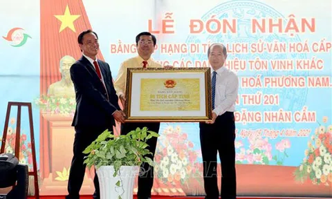 Khu du lịch Văn hóa Phương Nam nhận bằng xếp hạng Di tích Lịch sử