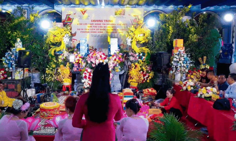 Khai mạc Chương trình Giao lưu thực hành tín ngưỡng thờ Mẫu Tam phủ của người Việt tại Di tích Quốc gia Đền Kỳ Cùng